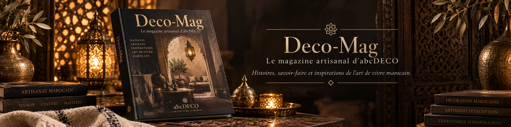 Deco-Mag — Le magazine artisanal d’abcDECO. Histoires, savoir-faire et inspirations de l’art de vivre marocain.