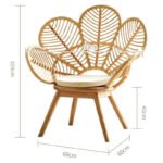 Fauteuil en Rotin Bois Clair | ARIA – Image 2