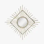 Miroir en Rotin Soleil Ancien | CÉLESTIA