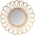 Miroir Rotin Années 60