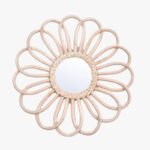 Miroir en Rotin Rond Blanc | MARGO